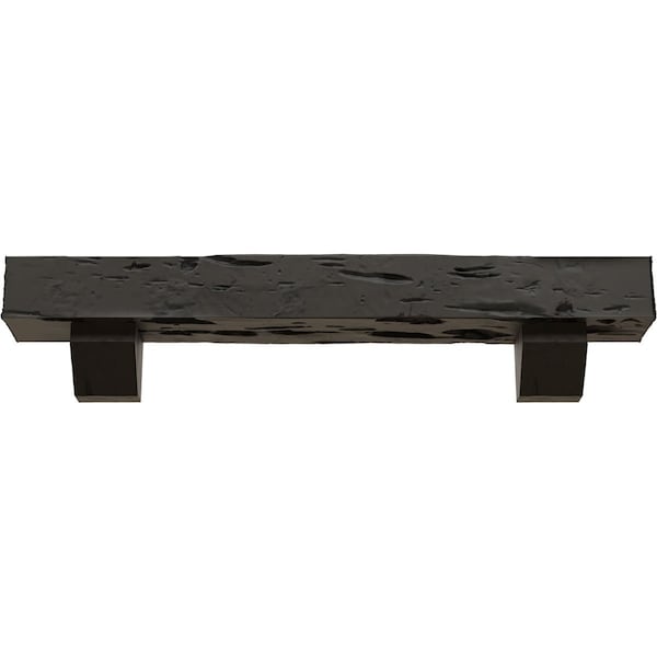 Kit W/ Ashford Corbels, Burnished Cedar, 4H  X 4D X 48W Pecky Cypress Faux Wood Fireplace ManteL